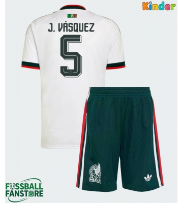 Mexiko Johan Vasquez #5 Replik Auswärtstrikot Kinder WM 2026 Kurzarm (+ Kurze Hosen)